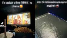 Sessão de 'Titanic' no Rio alaga e espectador brinca: 'experiência imersiva'; veja 
