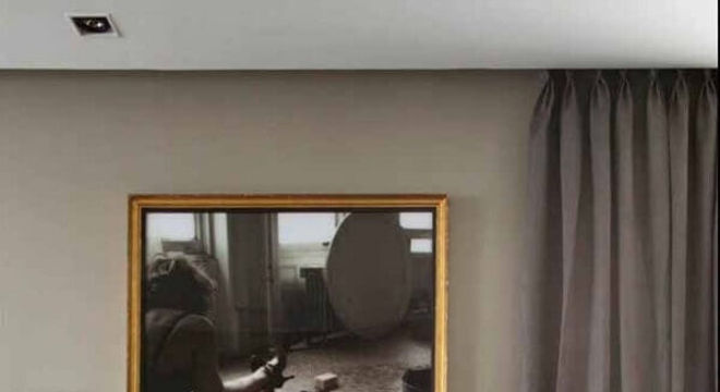 sala de jantar decorada com tonel tambor decorativo 