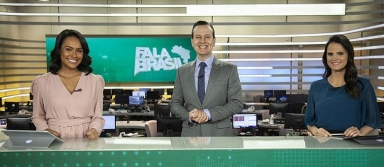 Salcy Lima, Celso Zucatelli e Roberta Piza, apresentadores do Fala Brasil