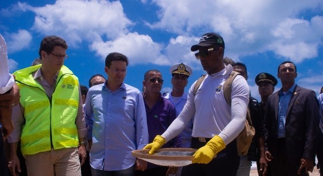 Ministro do Meio Ambiente, Ricardo Salles, em Barra de São Miguel, em Alagoas