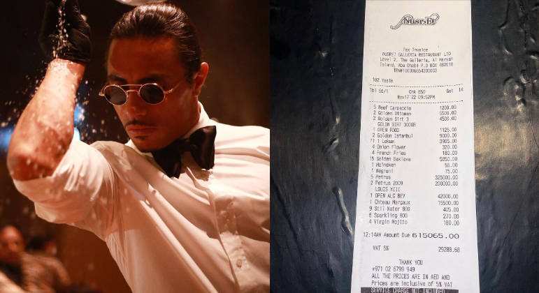 Salt Bae e a conta de R$ 900 mil