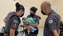 PMs salvam bebê de 4 dias que engasgou em Santo André (SP)