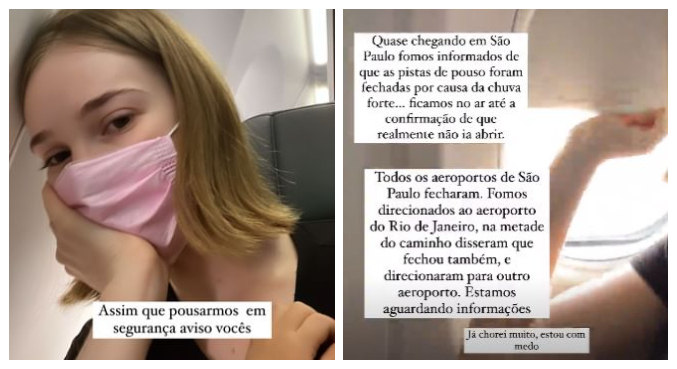 Sammy desabafou na web ao falar de susto durante voo para São Paulo
