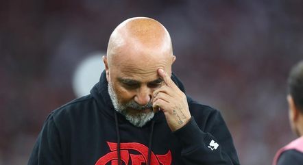 Jorge Sampaoli em partida pelo Flamengo