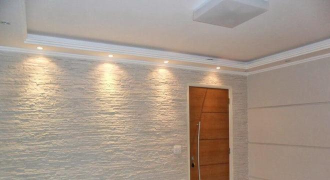 sanca de isopor - sala com sanca de isopor 