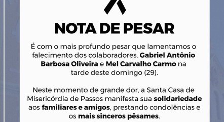 Santa Casa emitiu nota lamentando a morte do casal