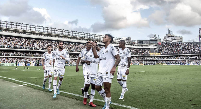 Santos bateu o América-MG com gols de Marcos Leonardo e Vinícius Zanocelo
