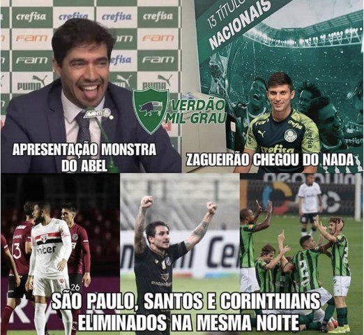 Corinthians, São Paulo e Santos são eliminados e viram memes nas