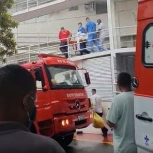 Fogo atingiu hospital em São Gonçalo
