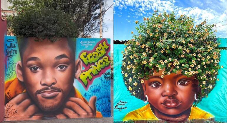 Fábio Gomes Trindade é um artista que reside na cidade de Trindade, em Goiás, e ficou conhecido por fazer artes em muros utilizando árvores e arbustos como se fossem os 