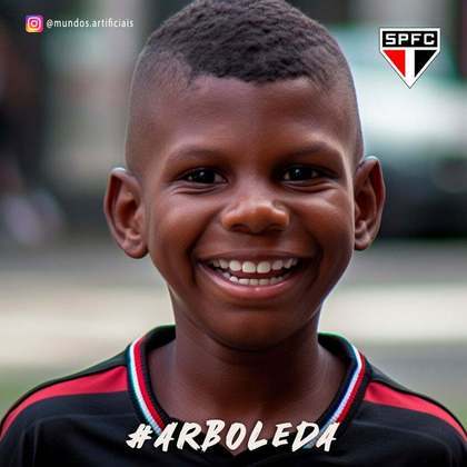 São Paulo: versão criança de Arboleda, criada com auxílio de inteligência artificial.