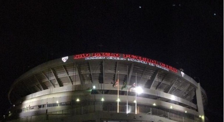 Fachada do estádio do Morumbi, em São Paulo
