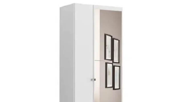 Sapateira com espelho e acabamento branco