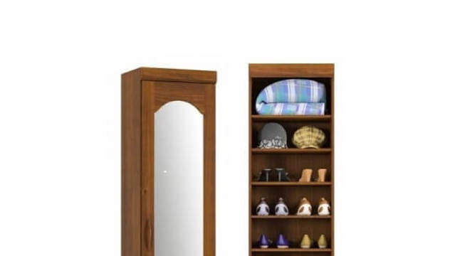 Sapateira com espelho estilo colonial