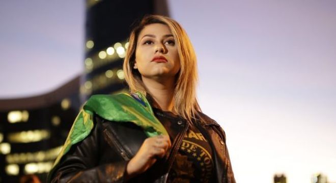 A ativista bolsonarista Sara Giromini, conhecida como Sara Winter  