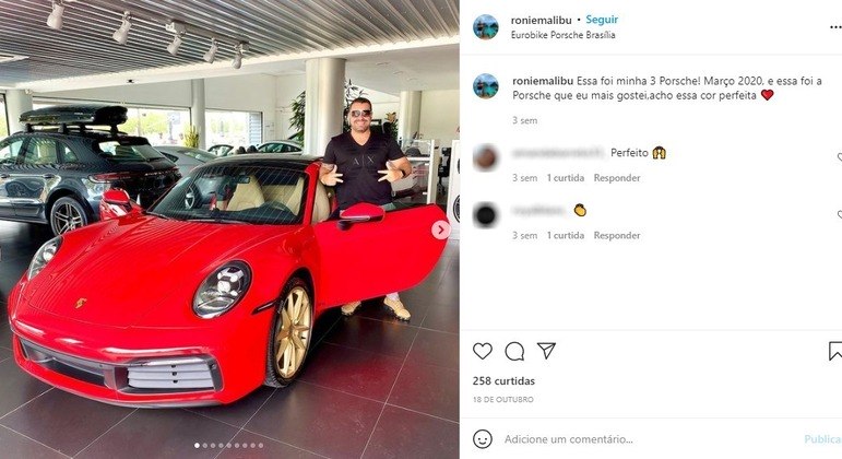 Sargento ostentava carros de luxo e viagens nas redes sociais