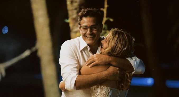 Sasha com Szafir no dia do casamento dela com João Figueiredo, em maio