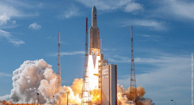 O satélite EDRS-C foi lançado a bordo de um Ariane 5 