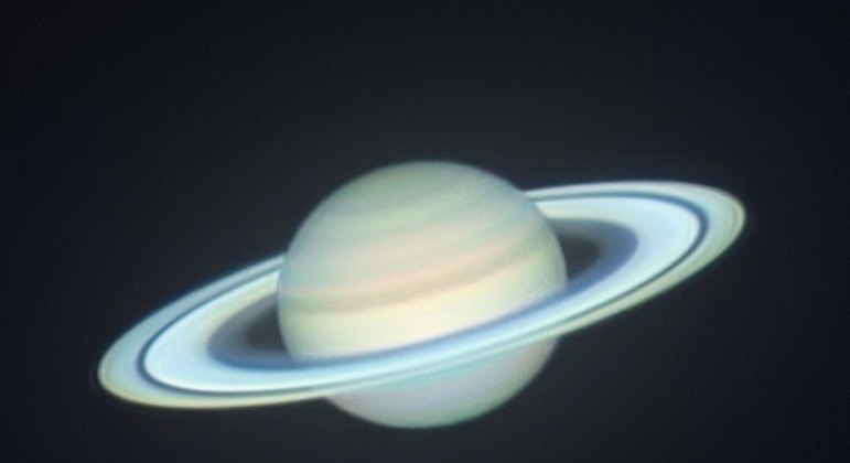 Registro de Saturno feito por astrofotógrafo amador