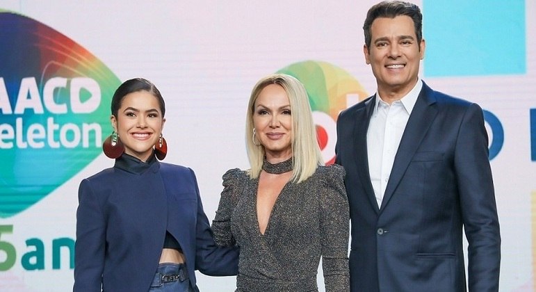 Maisa, Eliana e Celso Portiolli em mais um Teleton