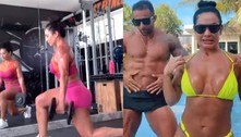 Scheila Carvalho, eterna morena do Tchan, bomba na internet com dancinhas de TikTok e rotina fitness