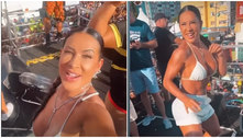 Scheila Carvalho rouba a cena em show do marido no Carnaval de Salvador