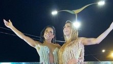 Sheila Mello e Scheila Carvalho dançam juntas em Carnaval baiano
