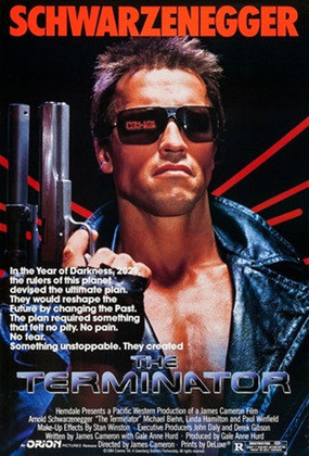 Schwarzenegger marcou presença em Exterminador do Futuro, popularizando a frase: 