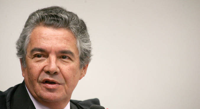 O ministro Marco Aurélio, durante sessão no STF