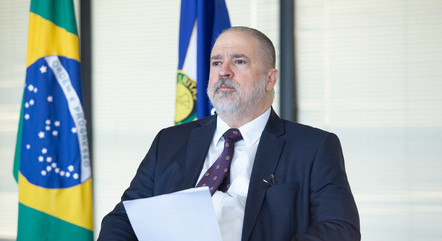 Augusto Aras durante evento em Brasília