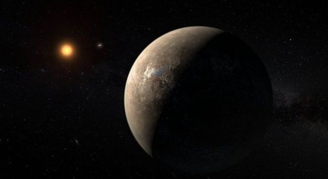 A Proxima Centauri é outra estrela anã vermelha que tem um exoplaneta rochoso em sua órbita, mas suas explosões solares tornam improvável que possa haver vida nos planetas ao seu redor