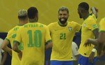 Mas Gabigol marcou o quarto da seleção brasileira, aos 37 minutos. O gol precisou ser reavaliado pelo VAR para ser validado