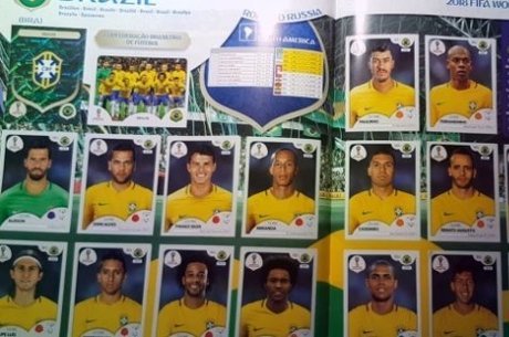 Brasil tem dois erros no álbum de figurinhas da Copa