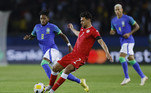A seleção da Tunísia surpreendeu a defesa do Brasil e marcou um gol aos 18 minutos