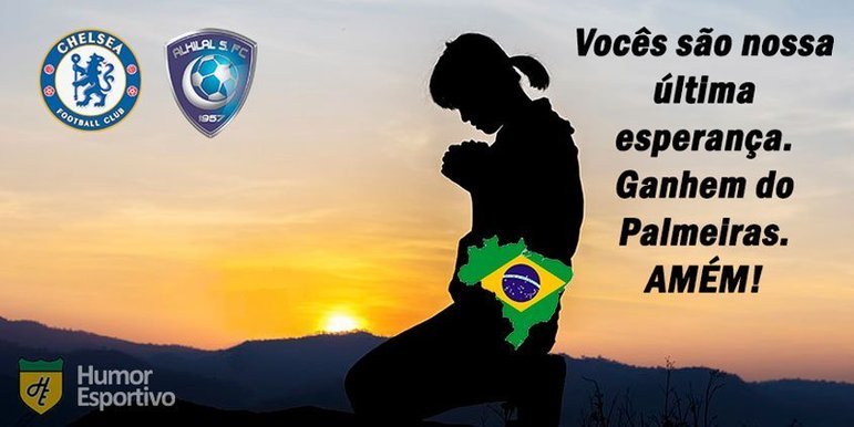 Será que é o fim? Torcedores brincam com possibilidade de título do Palmeiras no Mundial de Clubes.