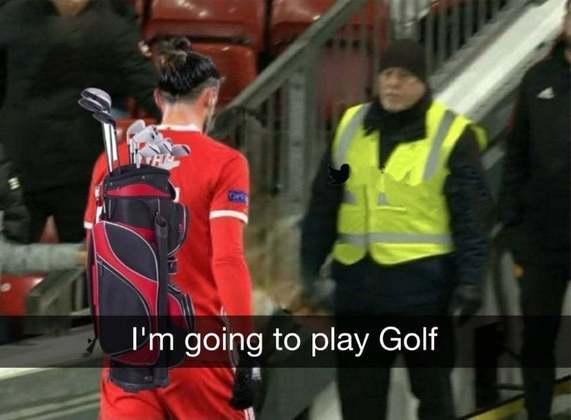 Será que Gareth Bale preferia estar jogando um torneio de golfe?
