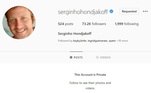 Hondjakoff chegou a bloquear seu perfil no Instagram após a polêmica. Antes disso, a conta do artista era públicaLeia também: Sérgio Hondjakoff foi de personagem icônico a cárcere privado e reabilitação