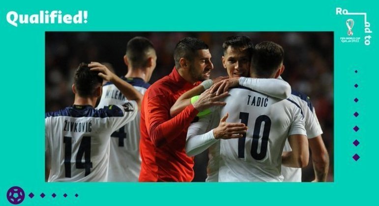 A Sérvia na Copa, no finalzinho do jogo contra Portugal