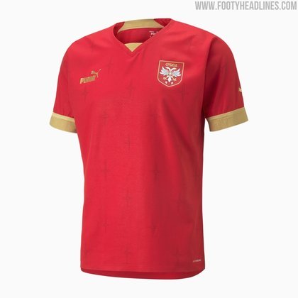 Sérvia (grupo G): camisa 1 (vazada na internet) / fornecedora: Puma