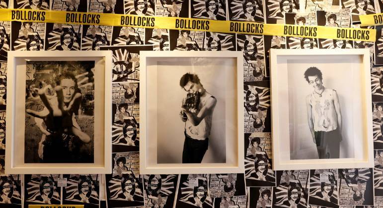 Sex Pistols em destaque em exposição em Londres, na Inglaterra