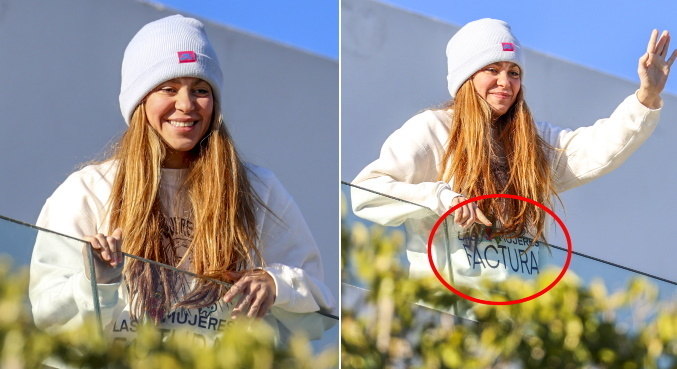 Shakira foi fotografada com moletom que alfineta Piqué
