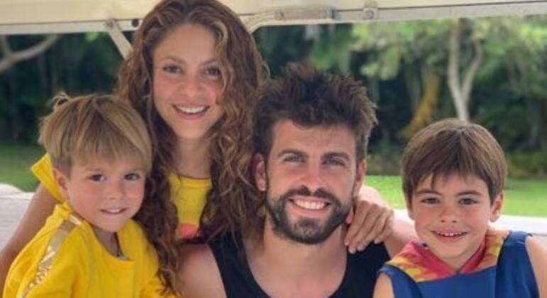 Shakira e Piqué são pais de Milan (à direita) e Sasha (à esquerda)