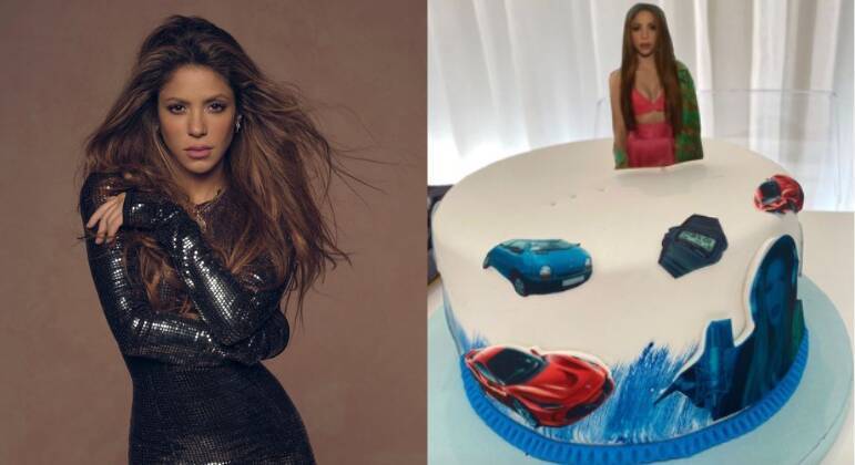 Shakira ganha bolo de aniversário com Ferrari, Twingo e Casio, referências ao hit de Piqué