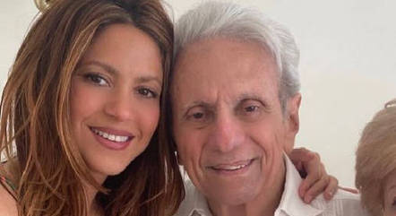 Shakira com o pai, William Mebarak