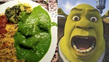 Mulher vê o rosto de Shrek em prato de curry e quase não come o alimento: 'Muito fofo'