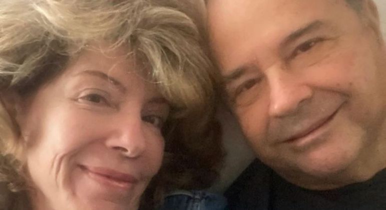Silvia Poppovic e o marido, Marcello, que estava internado