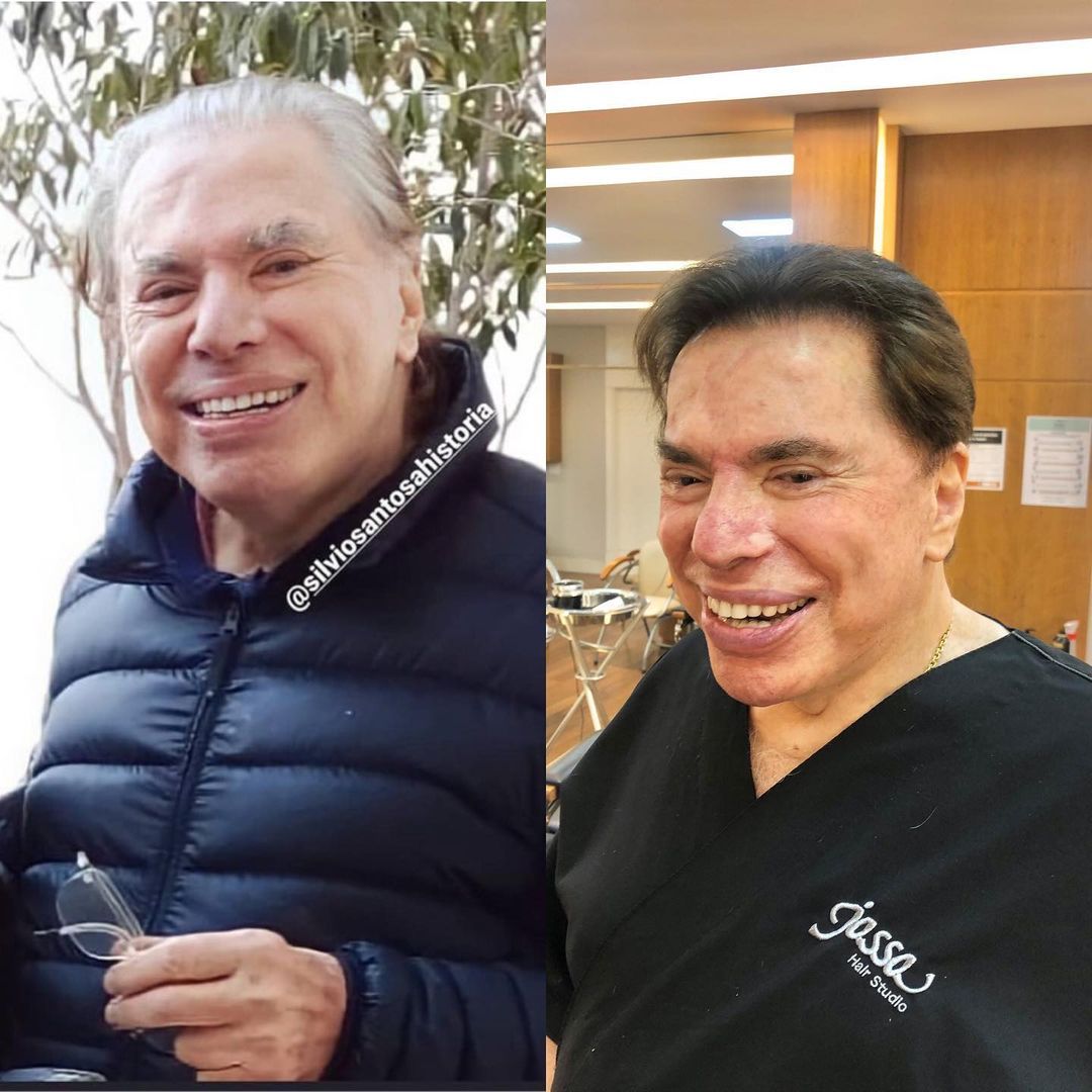 Silvio Santos Muda O Visual E Jassa Mostra Antes E Depois Entretenimento R7 Famosos E Tv