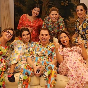 Silvio Santos e as suas seis filhas