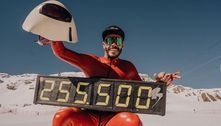 Esquiador atinge 255,5 km/h e bate recorde mundial de velocidade
