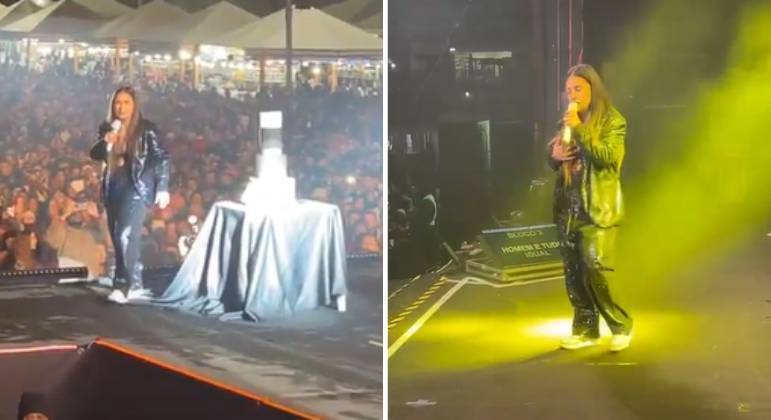 Simone aproveitou o show para cantar parabéns à irmã
